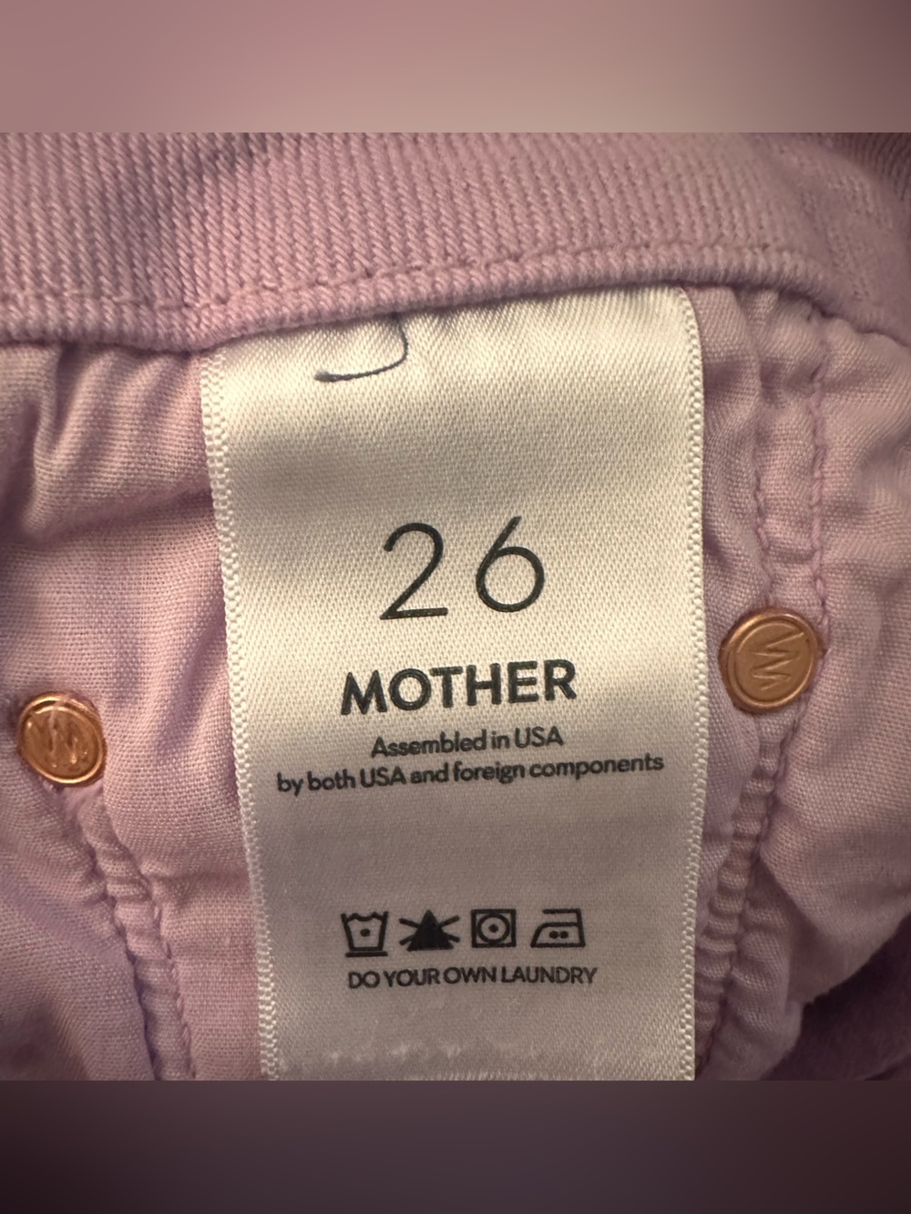 MOTHER Lavender Wide-Leg Flare Jeans 26 The Roller Sneak Second Chance raw hem - Picture 6 of 8
